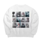 tomityomiの幻想的な女性 Big Crew Neck Sweatshirt