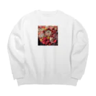 Echeveria_Masterの華やかなエケベリア Big Crew Neck Sweatshirt