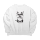 garireoの飼い主を待っている犬 Big Crew Neck Sweatshirt