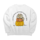 hashiba_の見たこともないほど太ったリス Big Crew Neck Sweatshirt