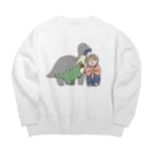 あたいのジムニーのあたいと恐竜たち Big Crew Neck Sweatshirt