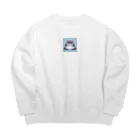 ドット絵、ゲーム好き必見🥰のピクセルペルシャ猫ちゃん Big Crew Neck Sweatshirt