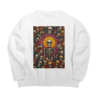 Skull sectionの月とドクロ Big Crew Neck Sweatshirt