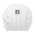 kaitya_の可愛いハリネズミ Big Crew Neck Sweatshirt