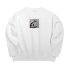 discwの猫ちゃん Big Crew Neck Sweatshirt