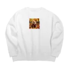 チワワ愛好家ショップの秋色とチワワのキュートさが美しい調和を奏でる光景！ Big Crew Neck Sweatshirt