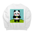 Crook-Aaronのぴくせるぱんだ Big Crew Neck Sweatshirt