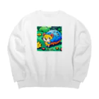 murafamilyのわんぱくハリネズミ【チッチ】 Big Crew Neck Sweatshirt