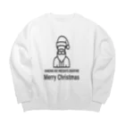 フラメンコの犬の残業サンタ Big Crew Neck Sweatshirt