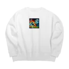 Everyday Elegance Goodsのブロックサッカー２ Big Crew Neck Sweatshirt