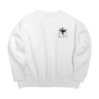 ザウルスショップのちべこあら　おばけ Big Crew Neck Sweatshirt