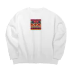 マクマクのネイティブメキシカンノルディク Big Crew Neck Sweatshirt