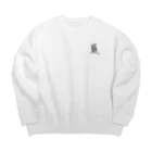 はなねこのサメPON Big Crew Neck Sweatshirt