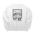 YUTANEKO公式ショップのゆたねこ　ボンネットバス Big Crew Neck Sweatshirt