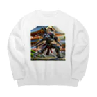 こまイヌ屋たちの十二神将バサラロボ Big Crew Neck Sweatshirt