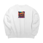 GOD GIRL123のハンバーガー Big Crew Neck Sweatshirt