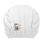 しろねこまるのまるちゃん！おおっ！ Big Crew Neck Sweatshirt