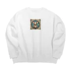 Yoshikoのクリエイトショップの１ばんのりのねずみくん Big Crew Neck Sweatshirt