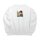 AI美女王国のドット絵のゆうこちゃん Big Crew Neck Sweatshirt