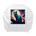 syouのファンタジーキャット Big Crew Neck Sweatshirt