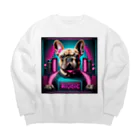 ChicCanvas Boutiqueの近未来的なフレンチブルドッグ Big Crew Neck Sweatshirt