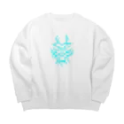 電光石火愚羅符威駆の電光石火龍 Big Crew Neck Sweatshirt