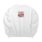 ひとやすみ　らいふのトマト猫 Big Crew Neck Sweatshirt