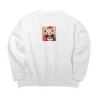 動物大好き＠たつまるの準備中パンダ Big Crew Neck Sweatshirt