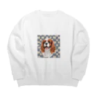 ウィリーの雑貨屋さんのキュートなキャバリア Big Crew Neck Sweatshirt