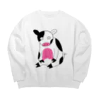 あしせわの乳見せ牛２ Big Crew Neck Sweatshirt