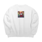 動物大好き＠たつまるの忍者　子パンダ参上 Big Crew Neck Sweatshirt