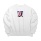 KSK SHOPの美少女アイドル Big Crew Neck Sweatshirt