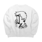 ミニマルコのお店のスマホしかみれない Big Crew Neck Sweatshirt