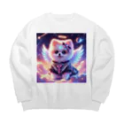 Pom-Dog'sのプリティーエンジェル　ポメラニアン Big Crew Neck Sweatshirt