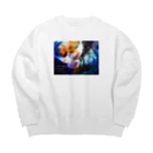 月花愛葉(*Mana*)  イラストレーター  イラスト アートの鳩ちゃん＊ イラスト アート Big Crew Neck Sweatshirt