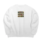 minishokoのアメコミ風コラージュ Big Crew Neck Sweatshirt