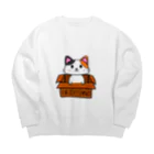 墨'sのはこいりぬこ Big Crew Neck Sweatshirt