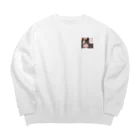 ラッキーLOVEの猫耳地雷っ娘2 Big Crew Neck Sweatshirt