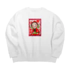 にこあーとのさんぷる Big Crew Neck Sweatshirt