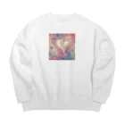 終わらない夢🌈の幻想的なハート💖 Big Crew Neck Sweatshirt