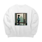 みとみとショップの孤独な少年　　 Big Crew Neck Sweatshirt