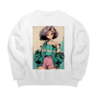 80s pop anime artの信じられないほど理不尽な学生 Big Crew Neck Sweatshirt