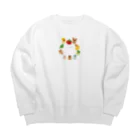 sailixxのcutefriends_仲間 Big Crew Neck Sweatshirt