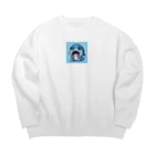 ryoの店の泣き虫シャーク Big Crew Neck Sweatshirt