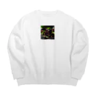 Girigiri-kのダークチョコレートとミントのフードゥブラウニー Big Crew Neck Sweatshirt