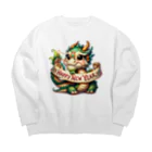 niko&PANDA shopの辰の子 Big Crew Neck Sweatshirt