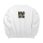 omamesan-1999のドッド絵　トイプードル Big Crew Neck Sweatshirt