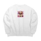 omamesan-1999のドッド絵　トイプードル Big Crew Neck Sweatshirt