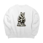 Urban A24の【Thinks】考える猫 Thinking Cat Big Crew Neck Sweatshirt