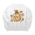 姫とすずり。のスイートスマイル Big Crew Neck Sweatshirt